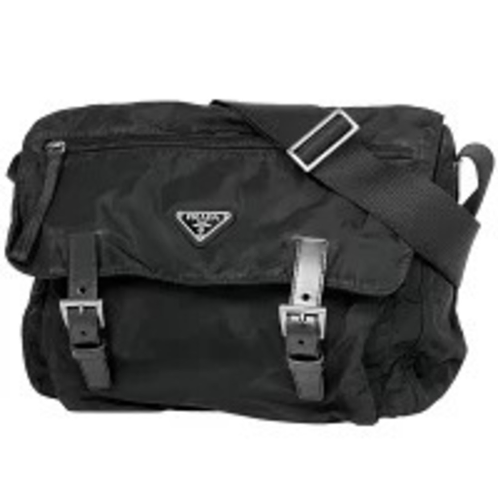 Prada Plate Shoulder Bag Nero Black